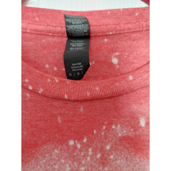 Belle Of The Boil Graphic Red Bleach Splatter T-Shirt M Cotton/Polyester Blend - Picture 2 of 3